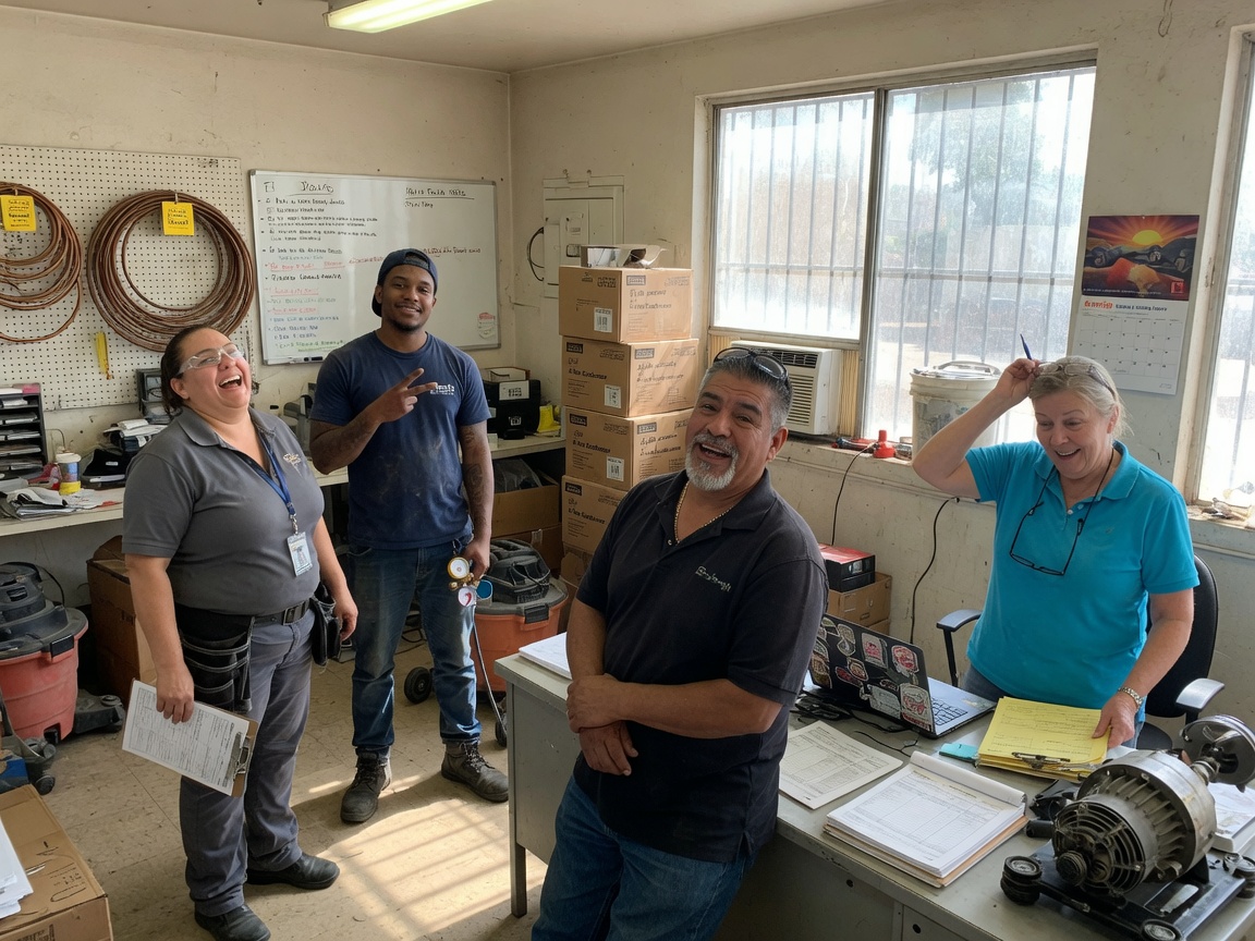 The North Vegas Heating & Air team at work in North Las Vegas